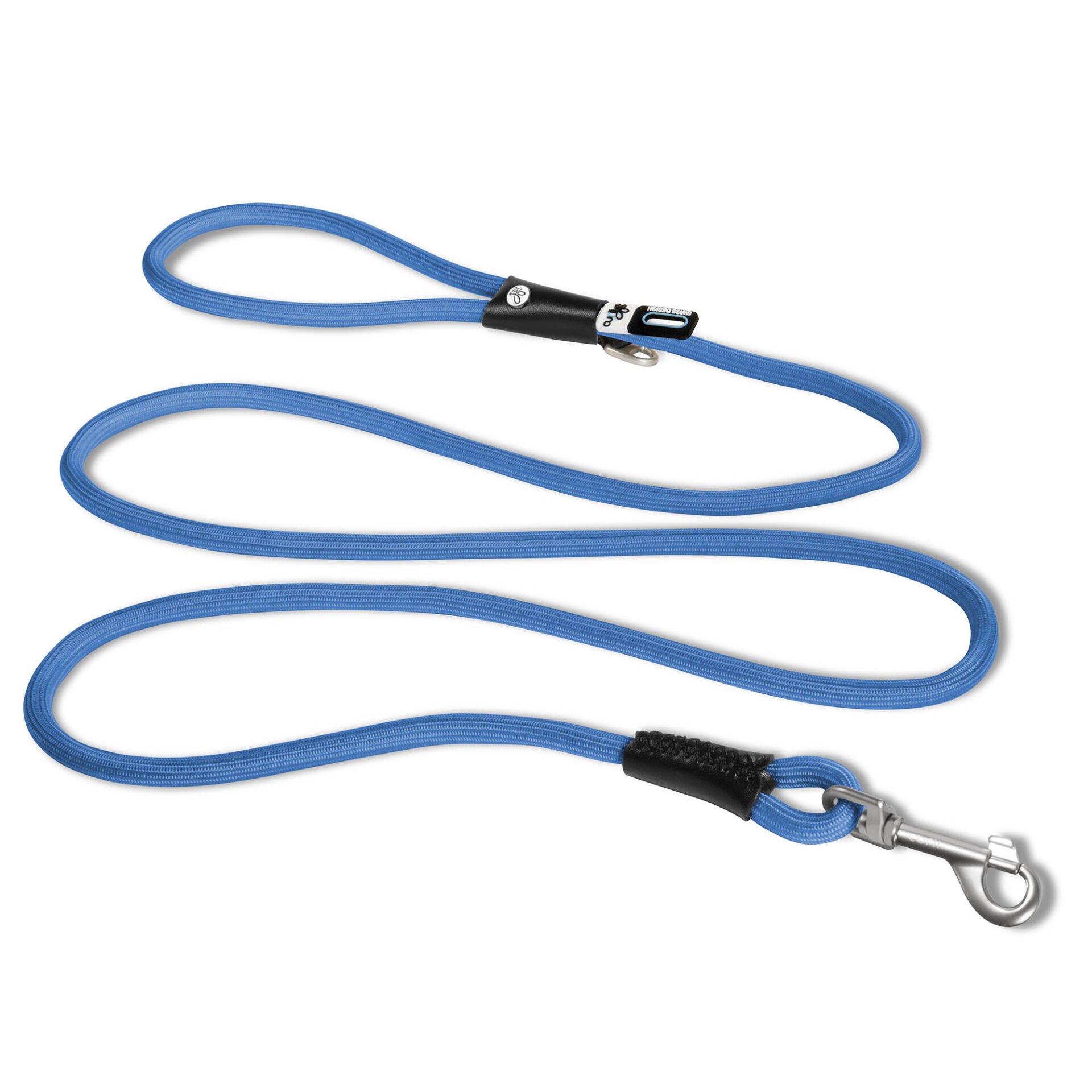 Curlı Stretch Comfort Leash Blue L
