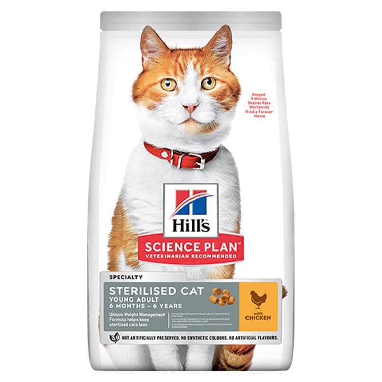 Hill's SP Tavuklu Kısırlaştırılmış Yetişkin Kedi Maması 13+2 KG