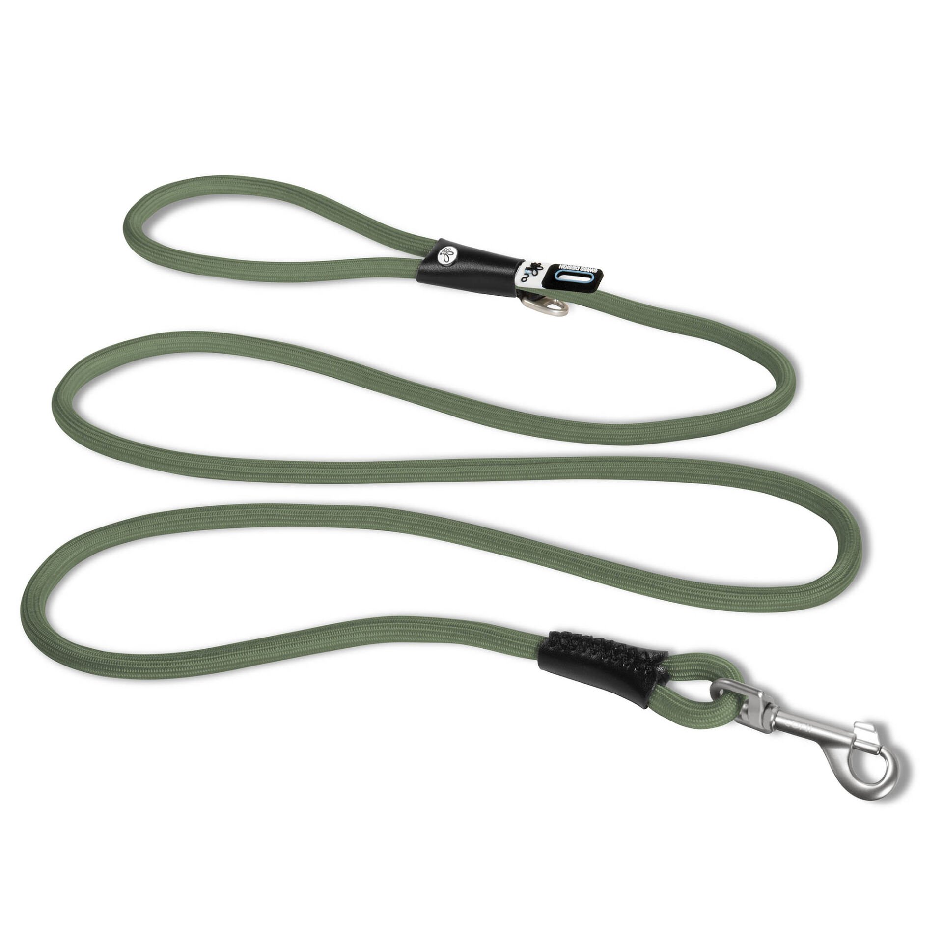 Curlı Stretch Comfort Leash Moss L