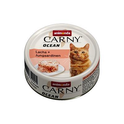 Animonda Carny Ocean Somon Ve Sardalyalı Kedi Yaş Mama 80 Gr 12 Adet SKT:05/24