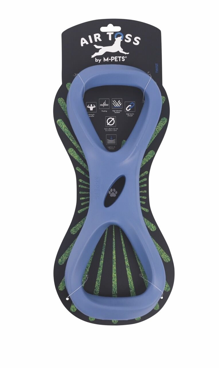 10657717 M-Pets Aır Toss Twist Dayanıklı Suda Yüzen Köpek Oyuncağı Blue