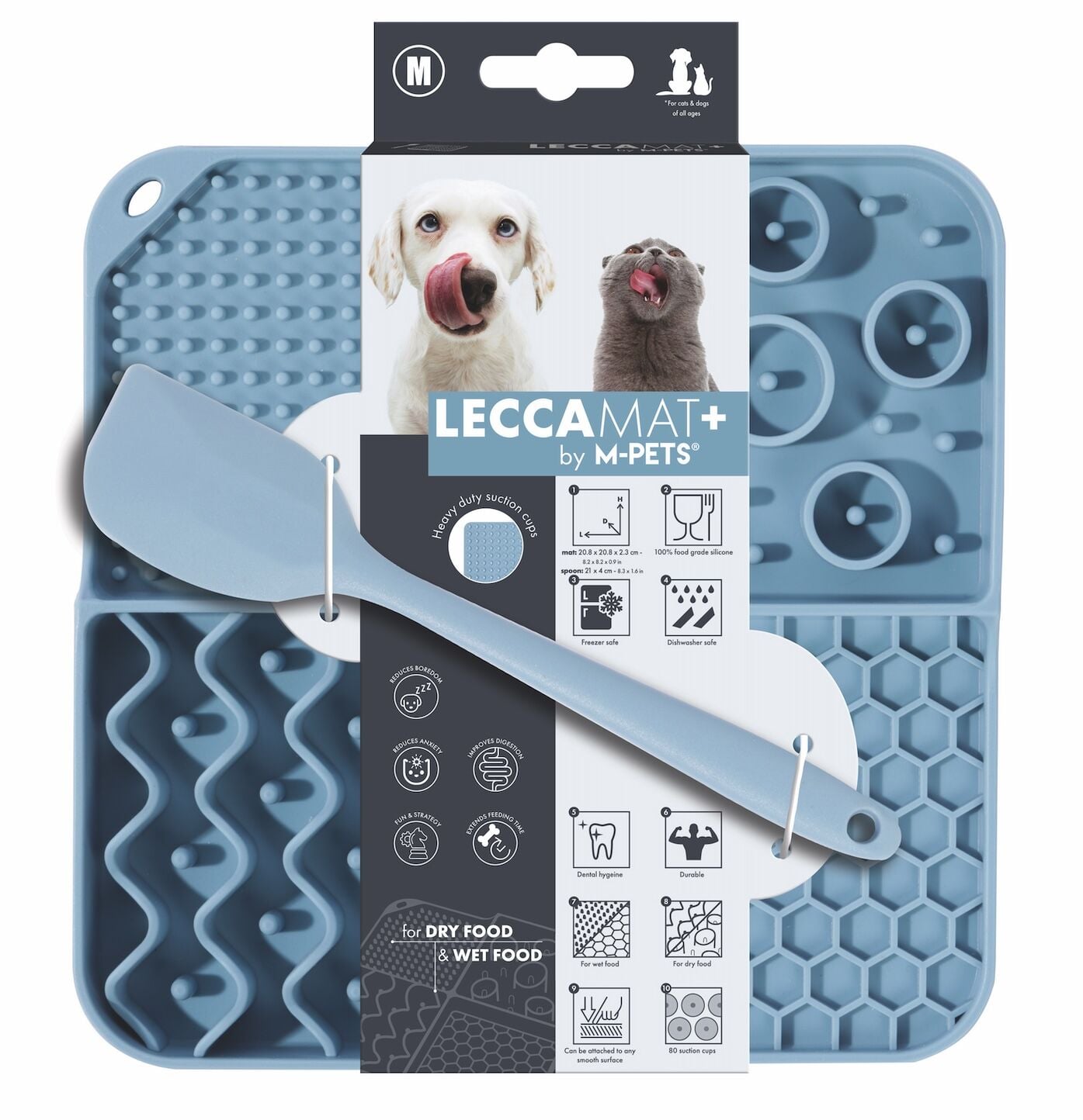 60568199 M-Pets Lecca Sıvı Ödül Matı Kaşıklı Set Blue (M)