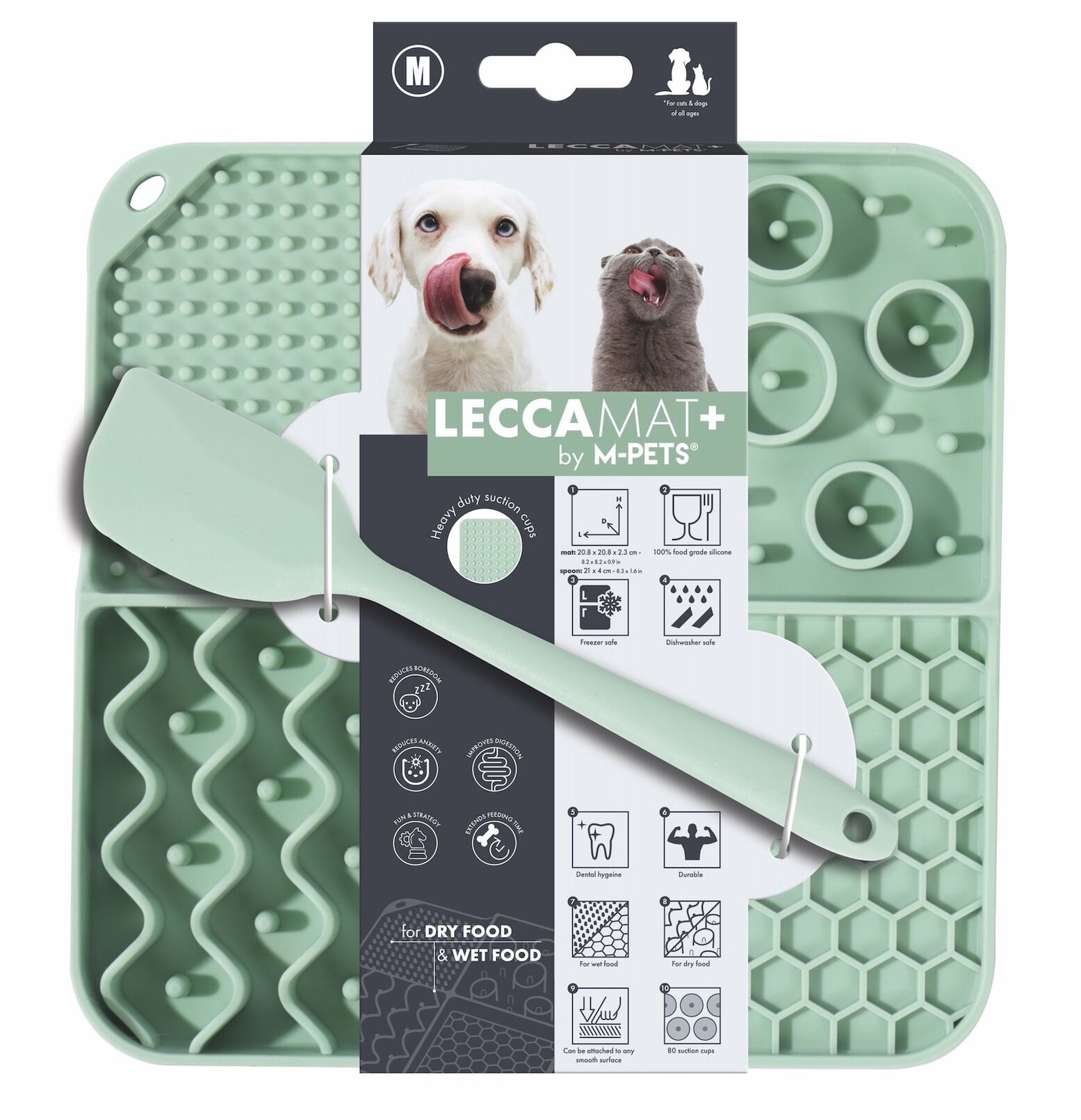 60568299 M-Pets Lecca Sıvı Ödül Matı Kaşıklı Set Green (M)