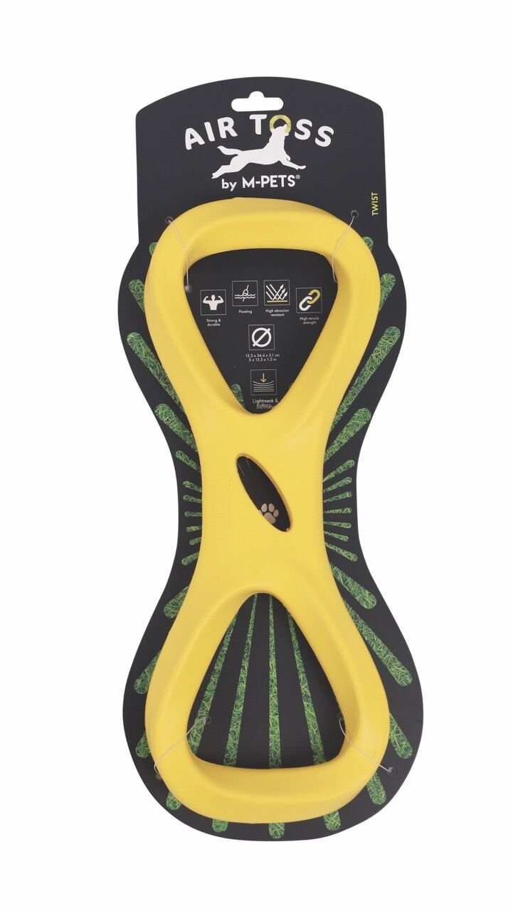 10658106 M-Pets Aır Toss Twist Dayanıklı Suda Yüzen Köpek Oyuncağı Yellow
