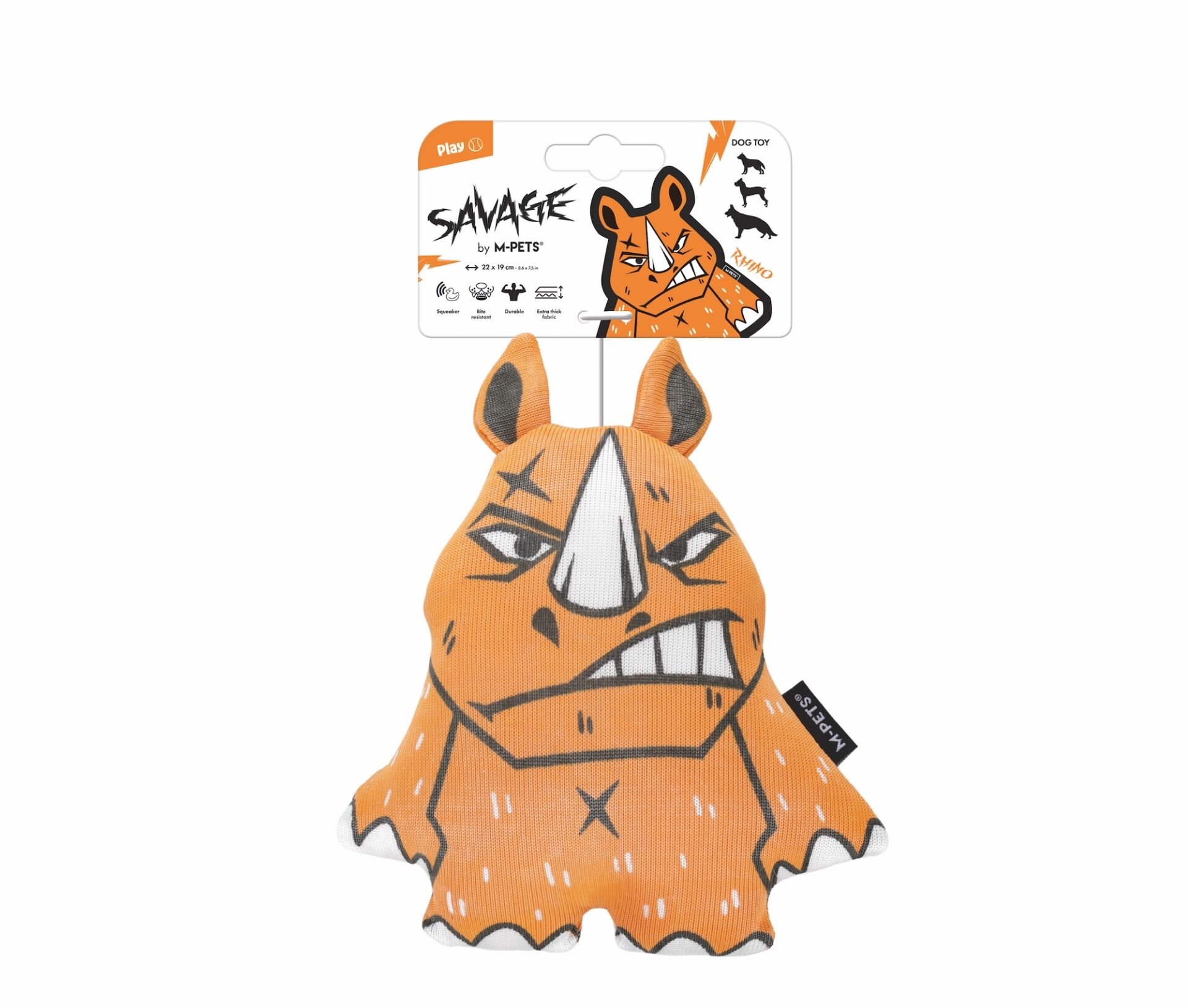 10667899 M-Pets Savage Rhino Köpek Oyuncağı