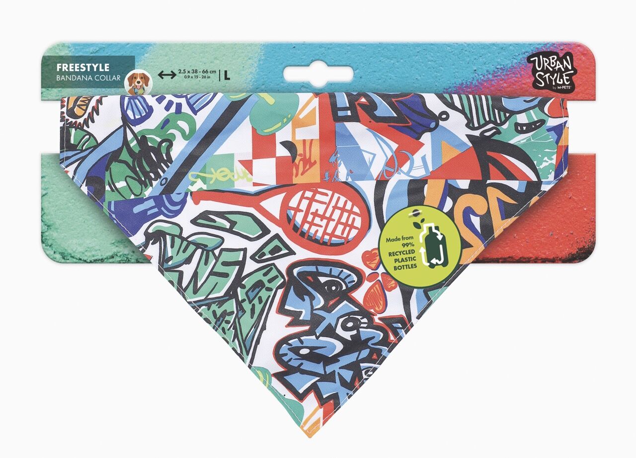 10839899 M-Pets Urban Style Freestyle Bandana Collar (L)