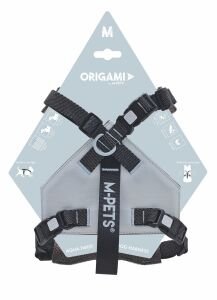 10852599 M-Pets Orıgamı Reflektörlü Sırt Tasması Blue (M)
