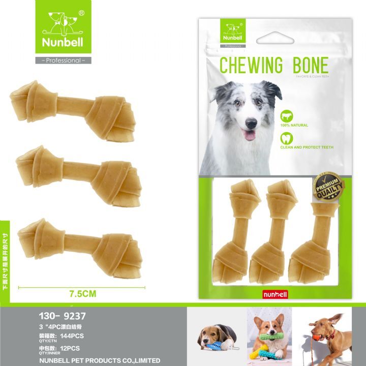 Nunbell Natural Düğüm Kemik 7.5cm 3'lü