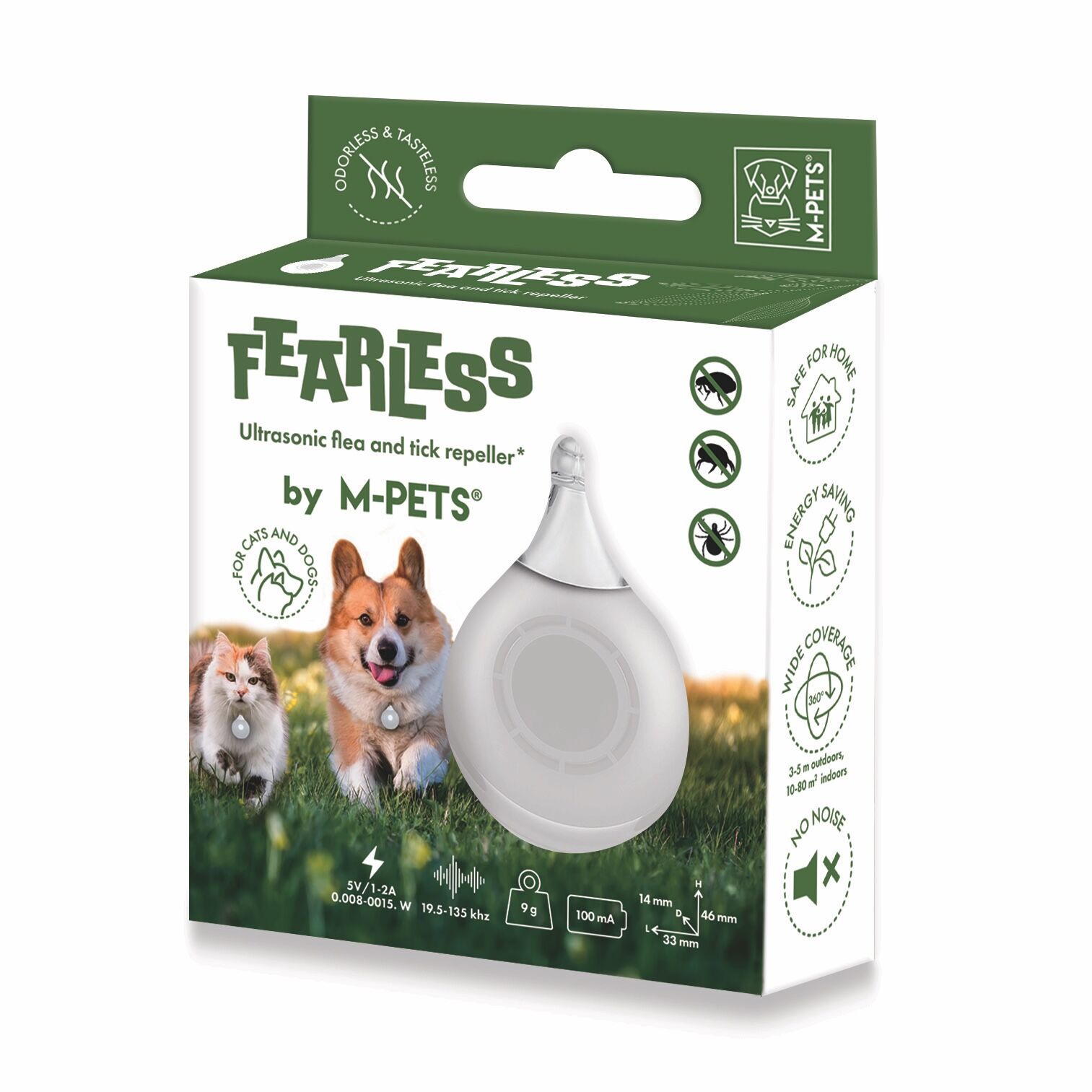 60102699 M-Pets Fearless Ultrasonıc Pire Ve Kene Kovucu White