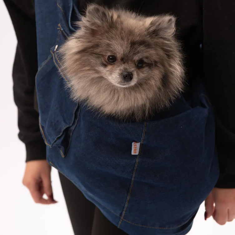 23026 Mavi Denim Crossbody Çanta
