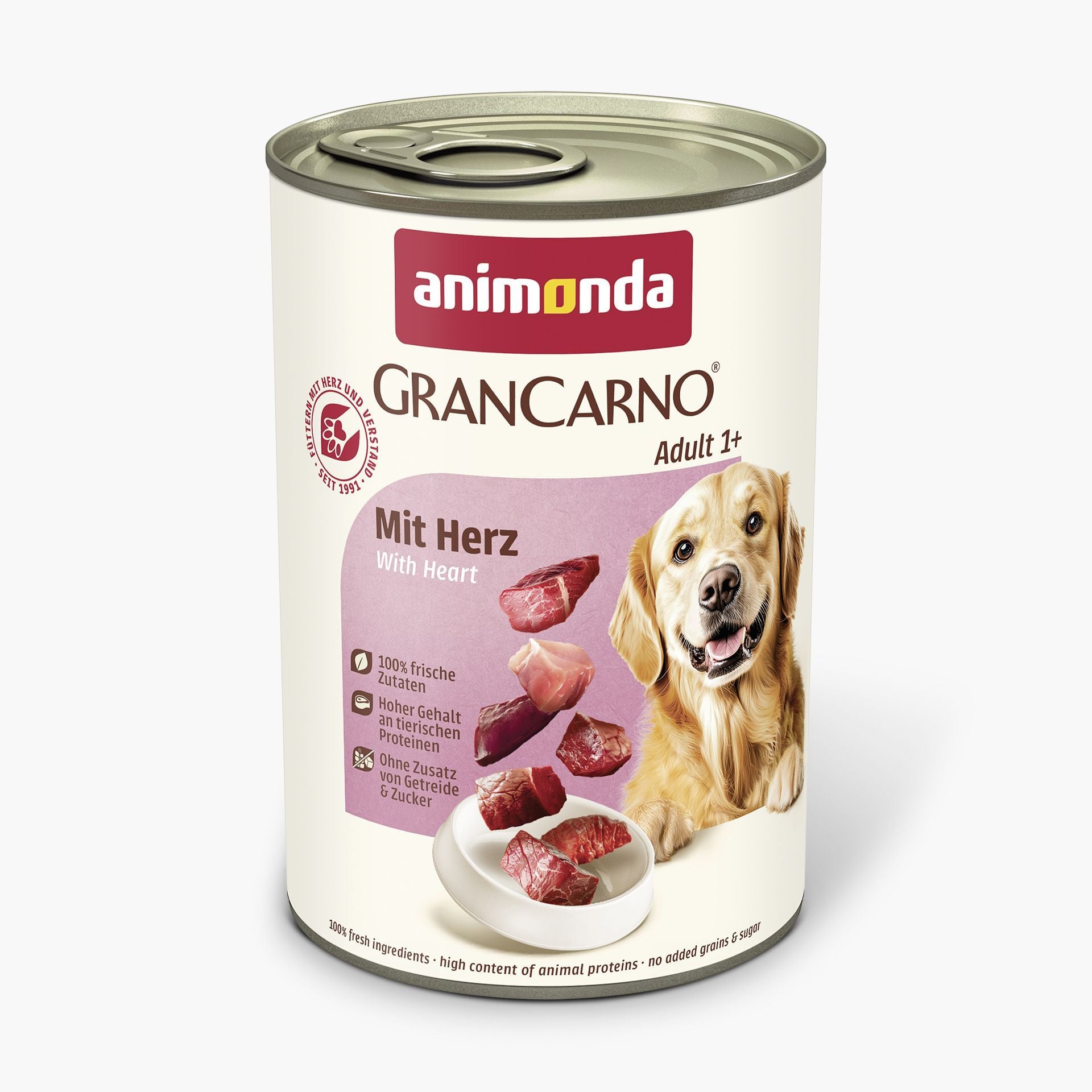 Animonda Gran Carno Yürekli Köpek Konservesi 6 Adet 400 Gr Skt:12/27