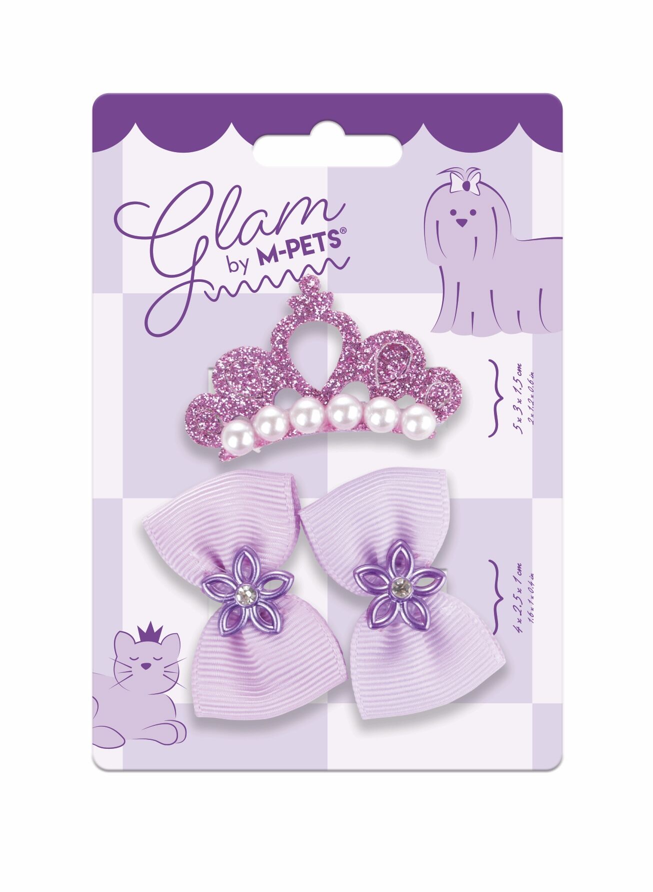 60900099 M-Pets Glam Köpekler İçin Aksesuar Toka Purple