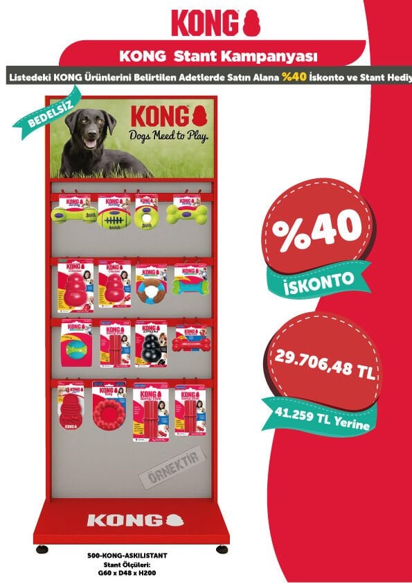 Kong Stant Kampanyası Ölçü: 200 x 60 x 48 Cm