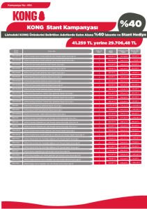 Kong Stant Kampanyası Ölçü: 200 x 60 x 48 Cm
