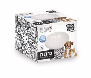 20501399 M-Pets Urban Style Tıltd Seramik Mama Kabı 150Ml Black/White
