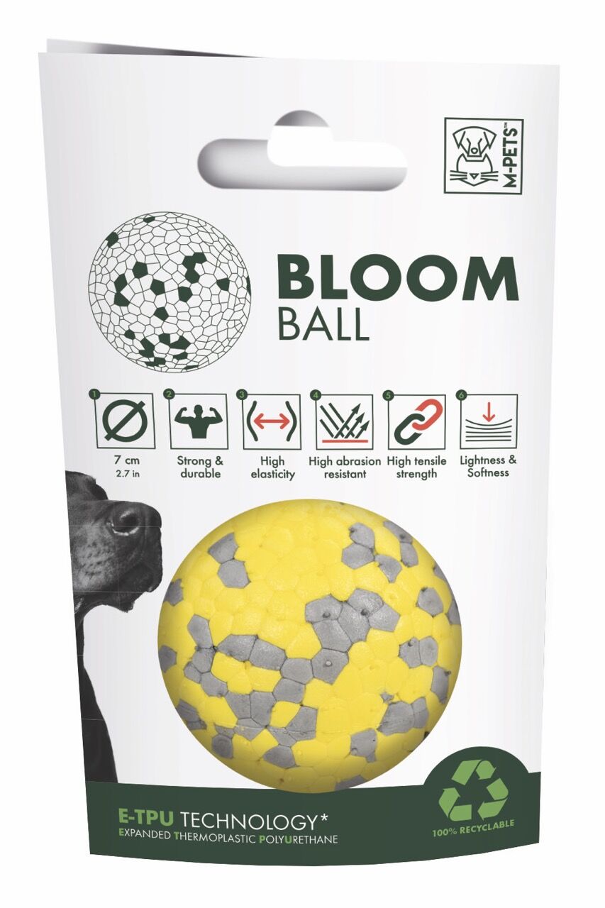 10643599 M-Pets Bloom Ball Oyun Topu Parçalanmaz Yellow/Gray