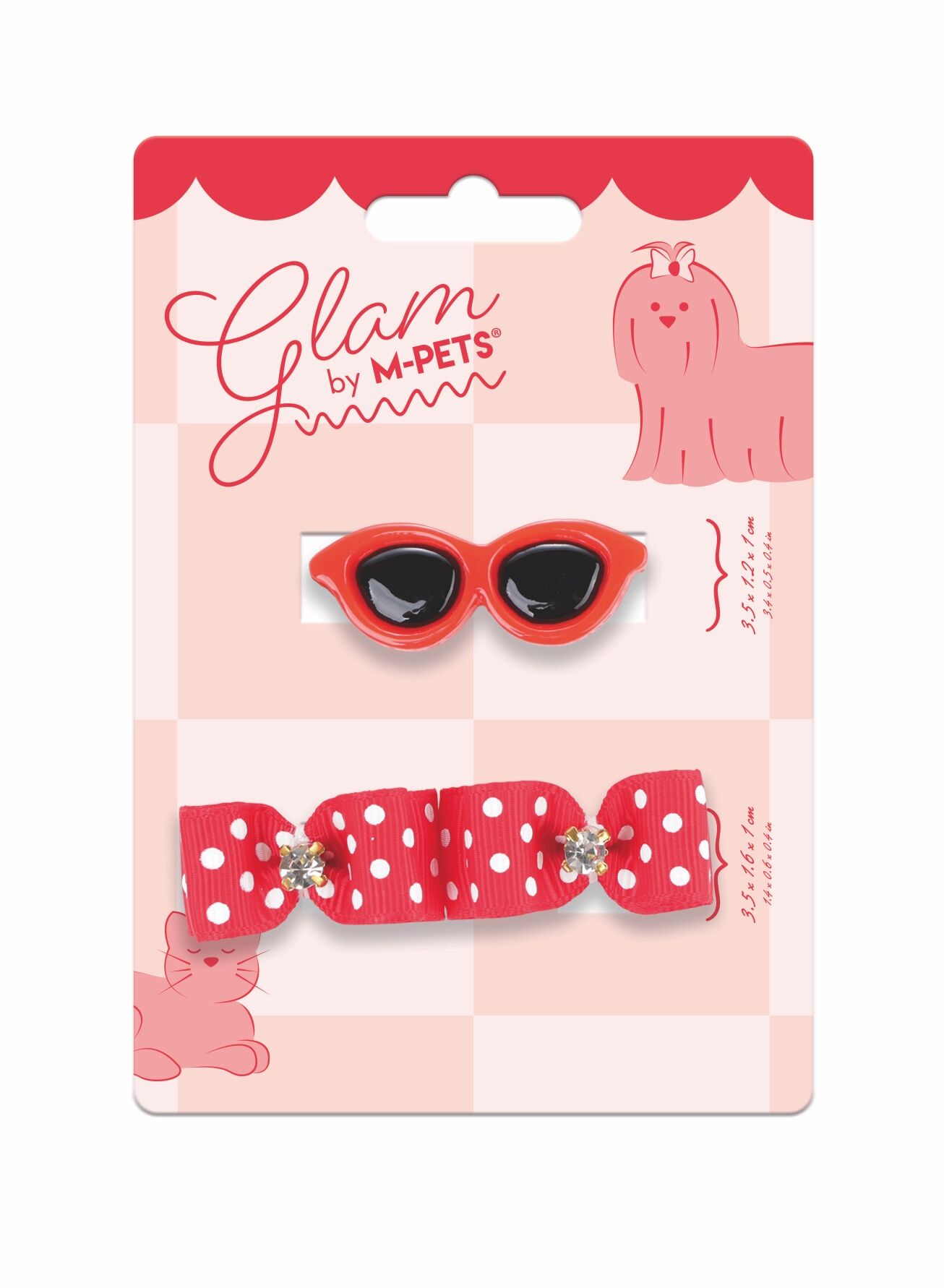 60900299 M-Pets Glam Köpekler İçin Aksesuar Toka Red