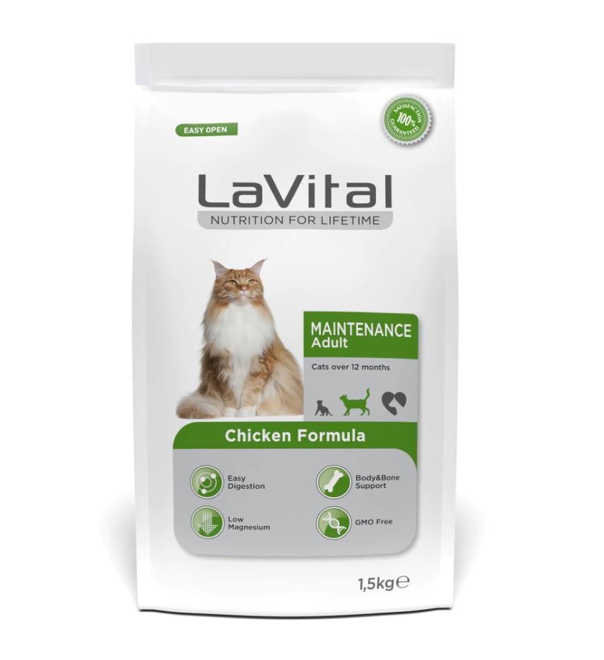 LaVital Maintenance Tavuklu Yetişkin Kedi Maması 1,5kg Skt:01/27