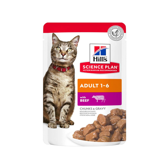 Hill's SP Sığırlı Yetişkin Kedi Pouch 12X85 Gram