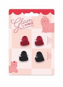 60901199 M-Pets Glam Köpekler İçin Aksesuar Toka Black/Red