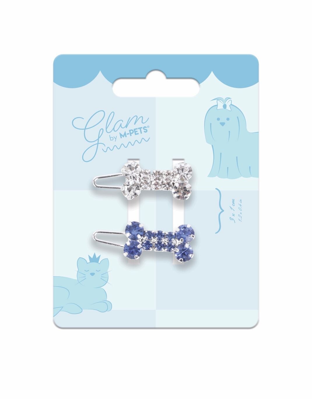 60901399 M-Pets Glam Köpekler İçin Aksesuar Toka Blue/White