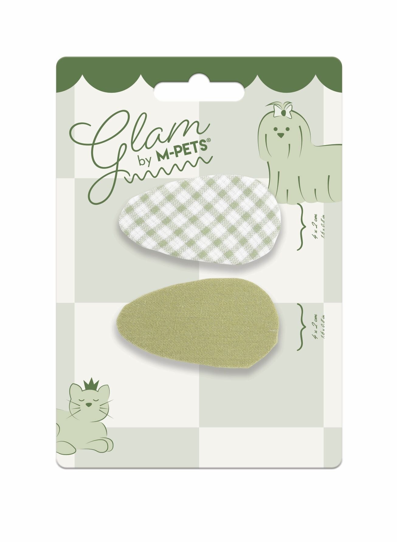 60902199 M-Pets Glam Köpekler İçin Aksesuar Toka Green