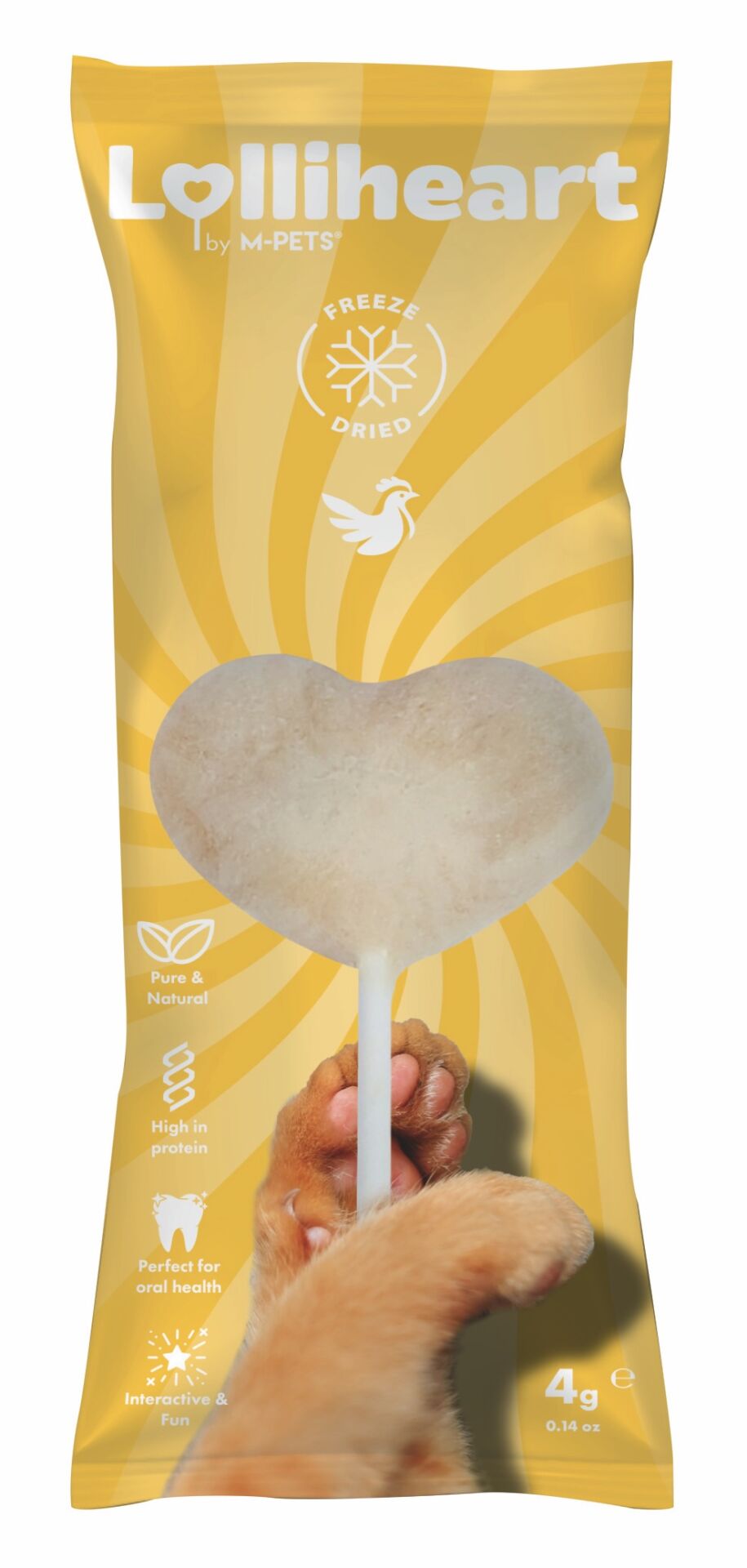 29012799 M-Pets Lolliheart Tavuklu Kedi Ödülü 4Gr (15Li)(PAKET)