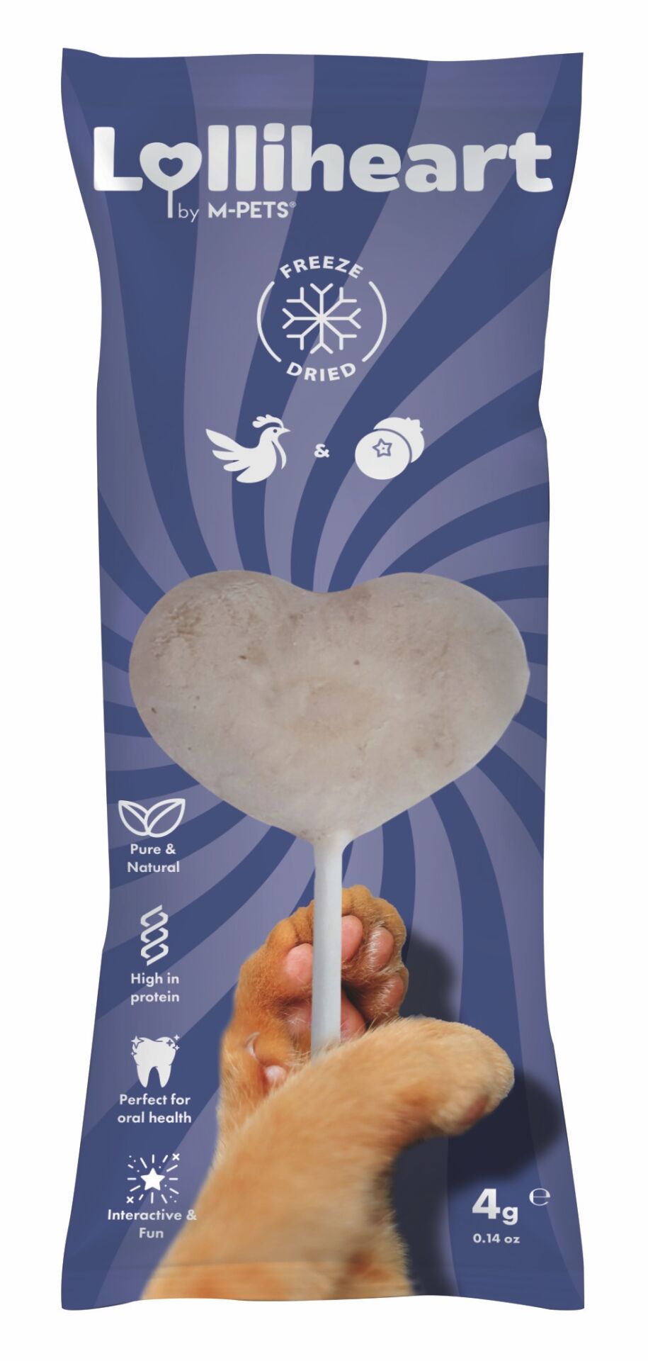 29013399 M-Pets Lolliheart Yaban Mersinli Kedi Ödülü 4Gr 15Li