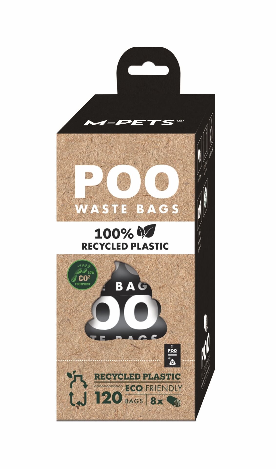 10171099 M-Pets Poo 100% Recycled Dışkı Poşeti Kokusuz 8X15 Yaprak