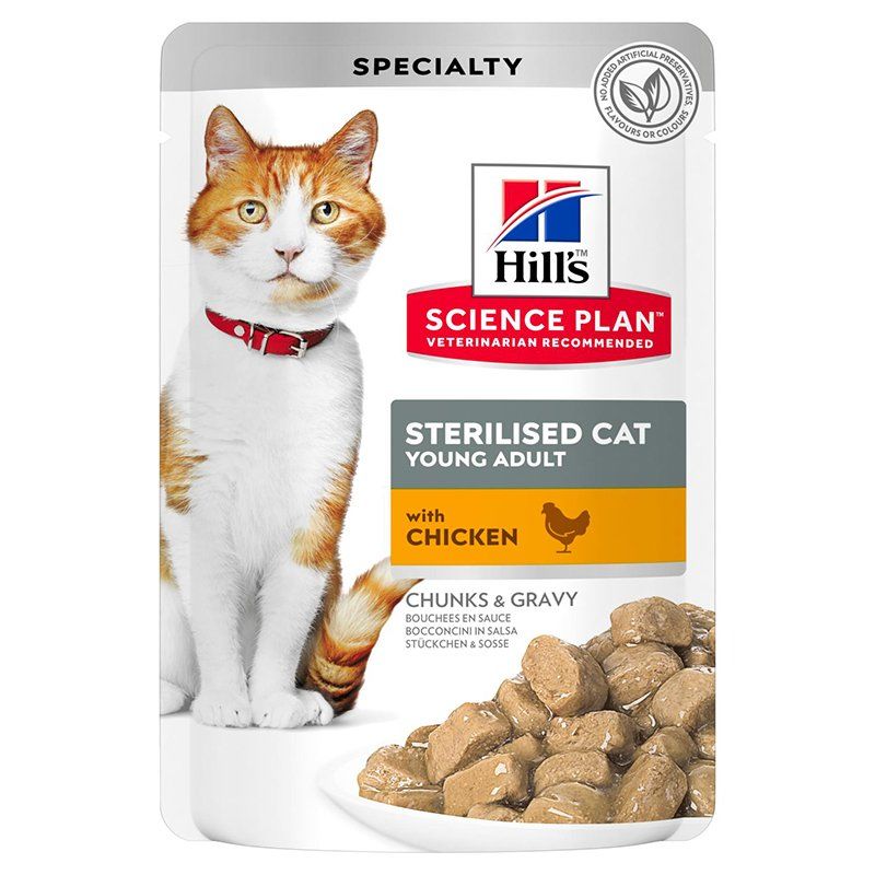 Hills Tavuklu Kısırlaştırılmış Kedi Yaş Mama 85 Gr 12 Adet Skt: 08/25