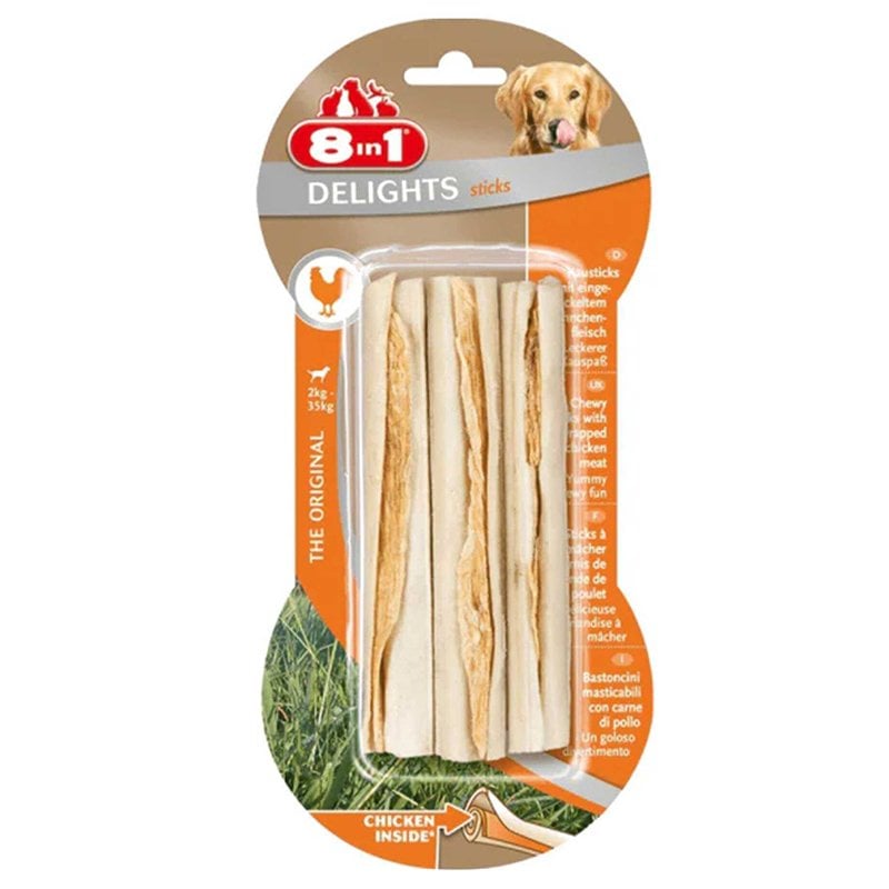 8 In 1 Delights Sticks Köpek Çiğneme Kemiği 6 lı Skt:02/26