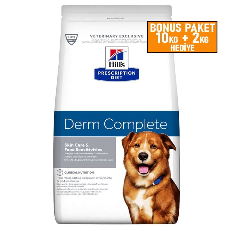 Hills Derm Complete Yetişkin Köpek Maması 10+2 Kg SKT:01/28