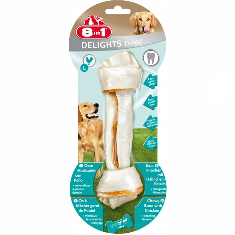 8 In 1 Delights Pro Dental Köpek Çiğneme Kemiği Large 6 Adet Skt:12/26