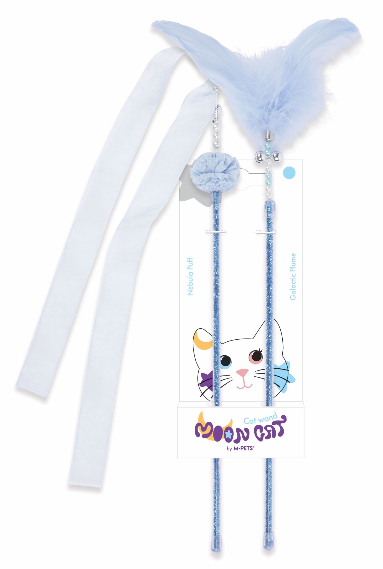 20650999 M-Pets Mooncat Kedi Oyuncağı Olta Blue 2Li Set