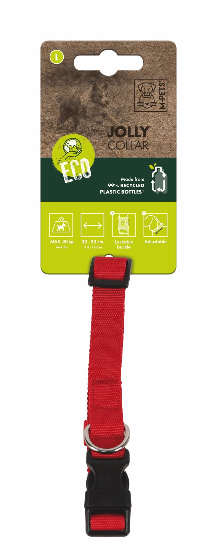 10826999 M-Pets Jolly Köpek Boyun Tasması Red (L)