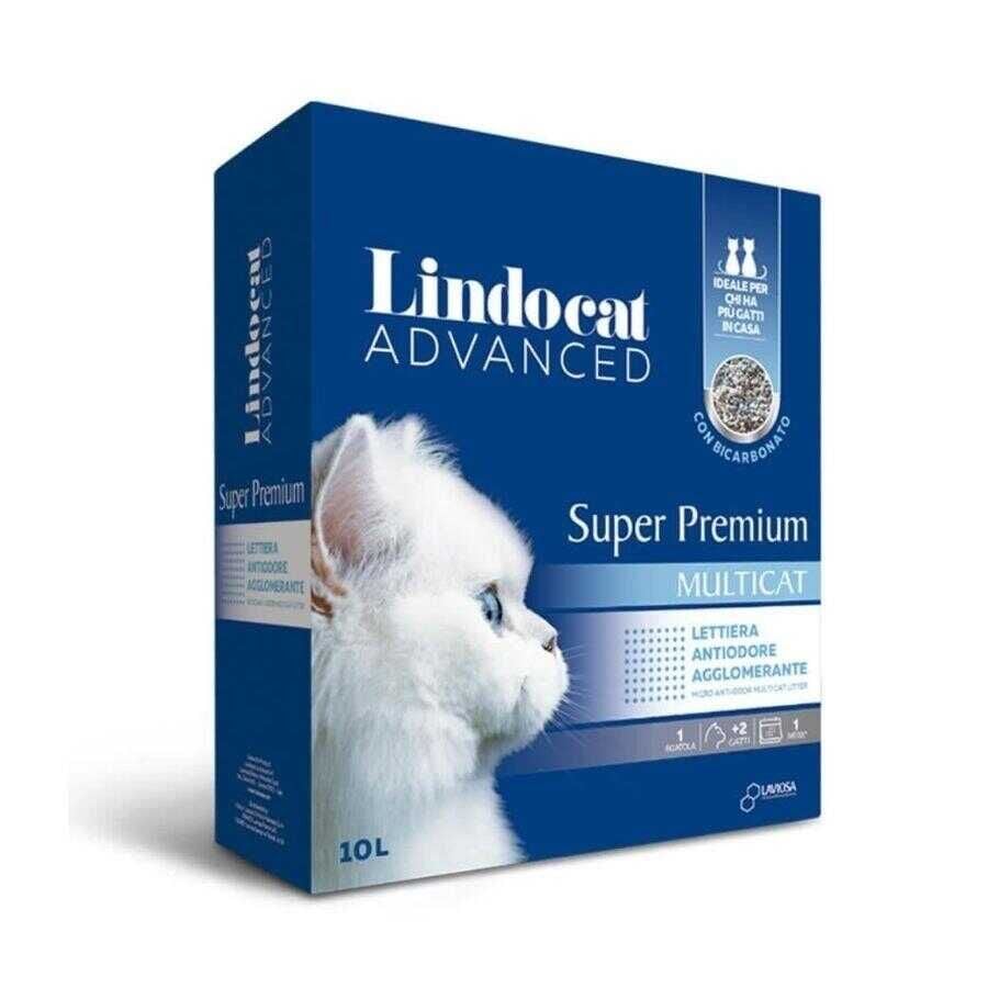 Lindocat Super Premium Multicat Bikarbonatlı Koku Önleyici & Extra Güçlü Topaklanan Kedi Kumu 10L