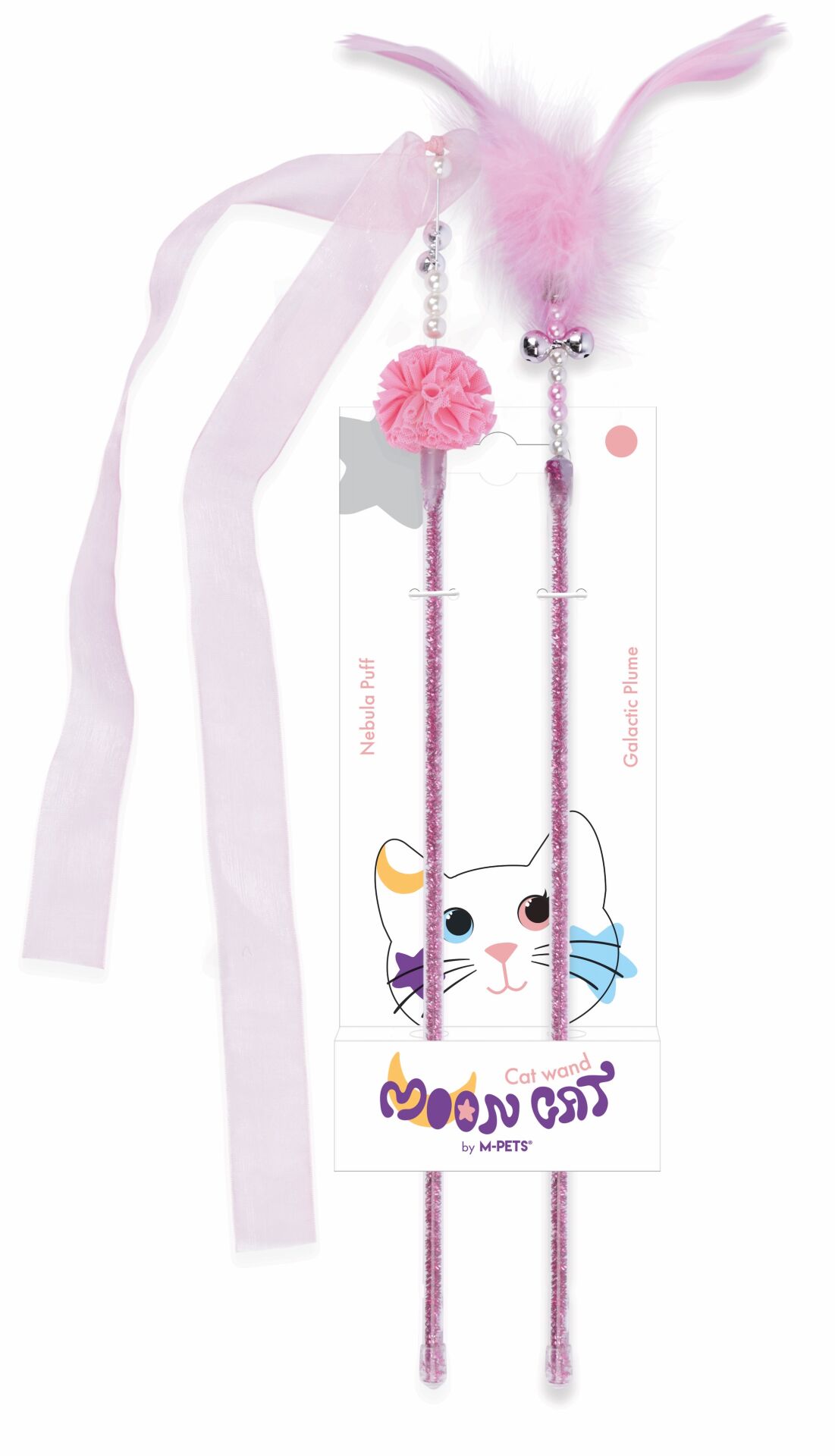 20650599 M-Pets Mooncat Kedi Oyuncağı Olta Pink 2Li Set