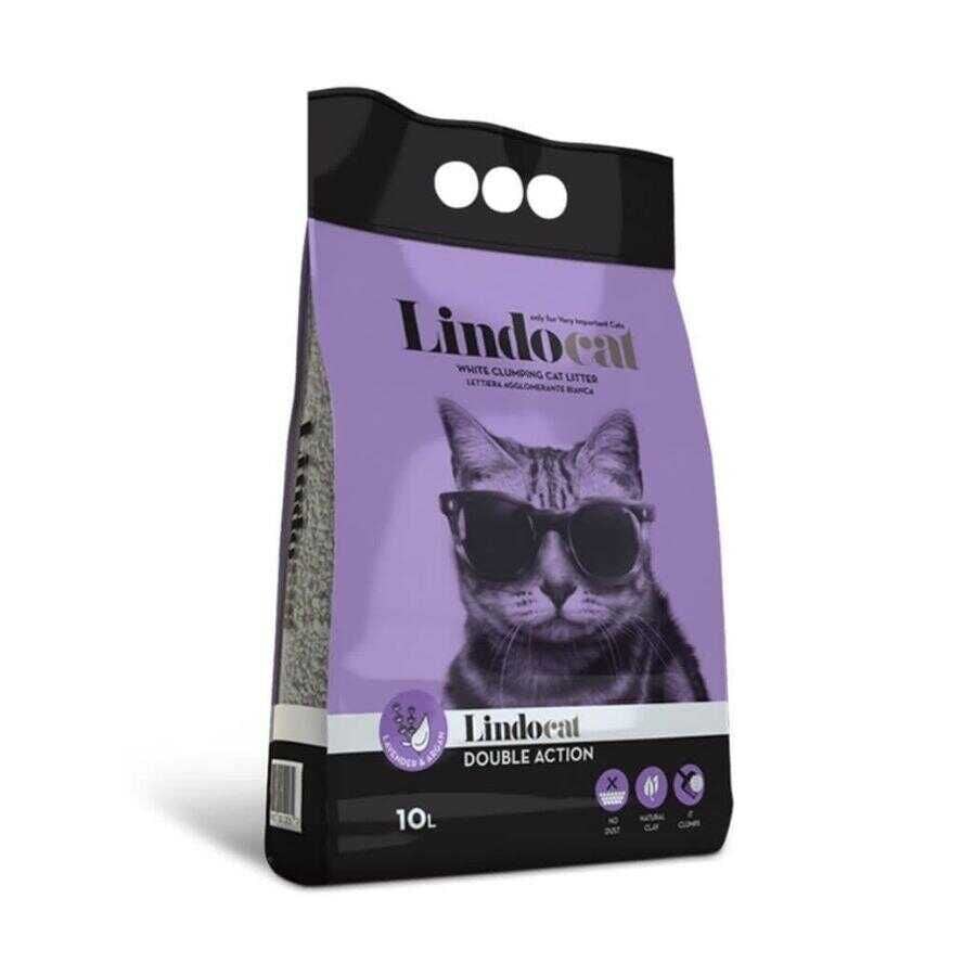 Lindocat Double Action Argan Yağı&Lavanta Kokulu Topaklanan Kedi Kumu 10L