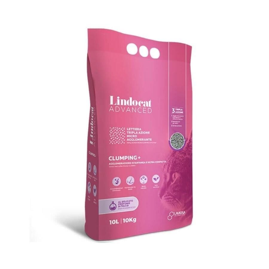 Lindocat Advanced Bebek Pudralı Ekstra Güçlü Topaklanan Gri Kedi Kumu 10L