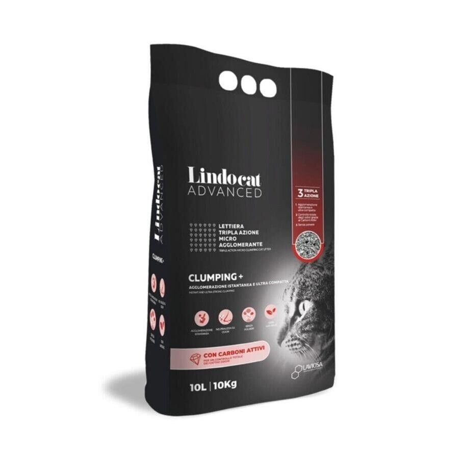 Lindocat Advanced Aktif Karbonlu Ekstra Güçlü Topaklanan Gri Kedi Kumu 10L