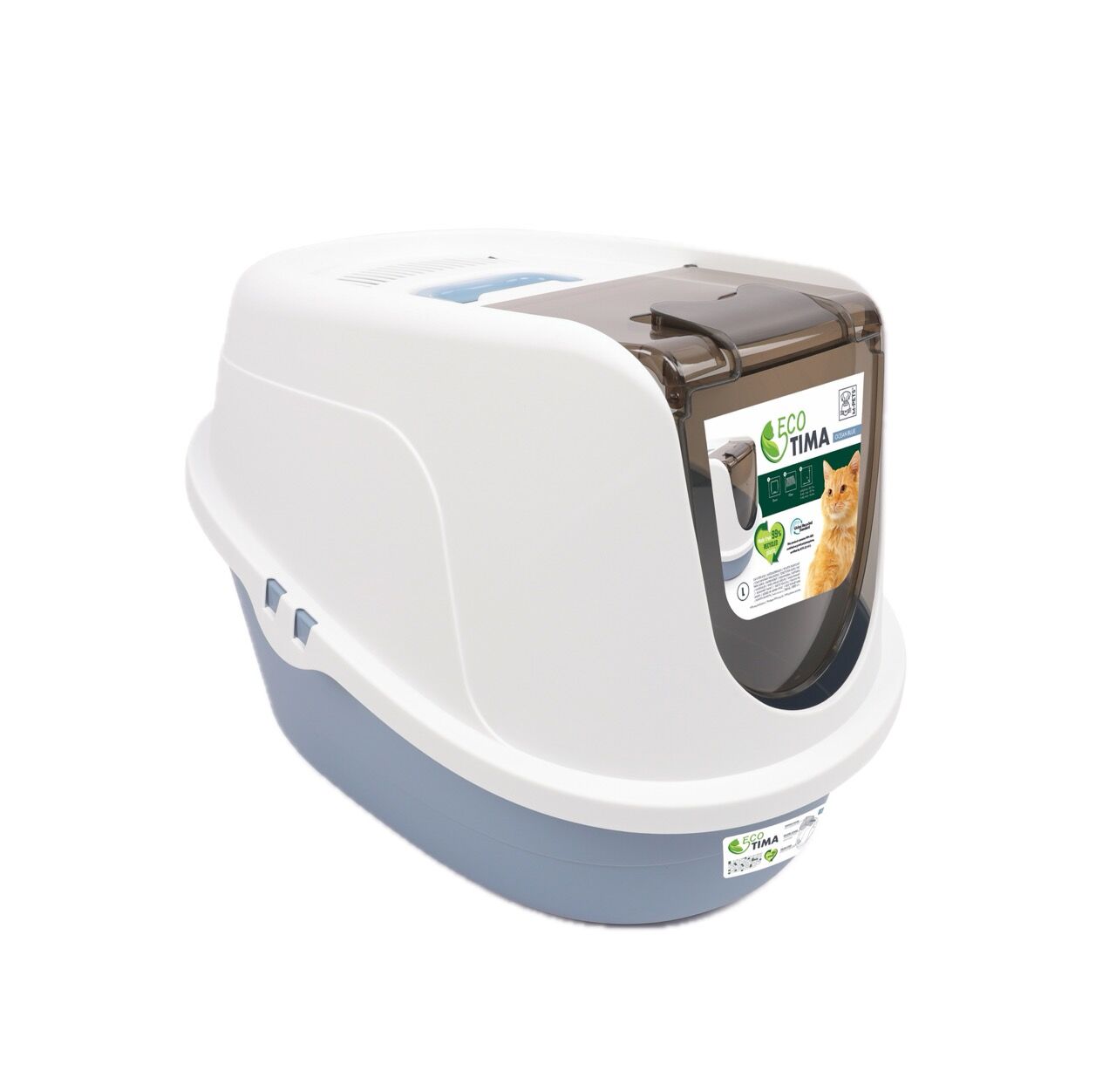 20117599 M-Pets Eco Tıma Kedi Tuvaleti (L) Ocean Blue