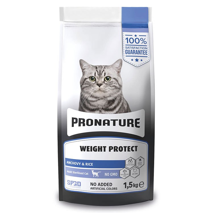Pronature Hamsili Ve Pirinçli Kısırlaştırılmış Yetişkin Kedi Maması  1,5 kg
