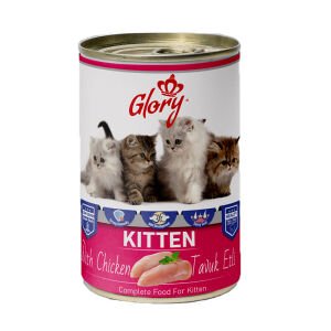 Glory Parça Tavuk Etli Yavru Kedi Konserve Maması 400 gr 12 li skt: 11/28 (G-050)