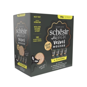 Schesir After Dark Velvet Et Suyunda Karışık Lezzetler Pouch Yetişkin Konserve Kedi Maması  12 li skt:02/26