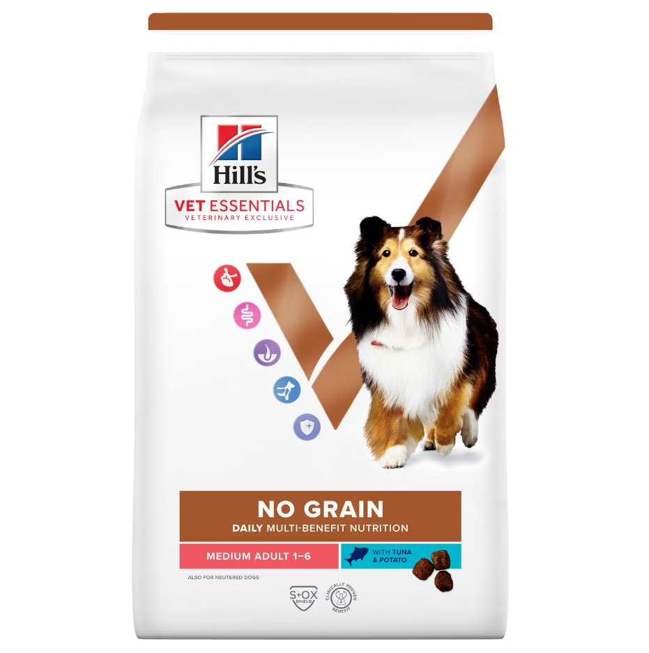 Hills Canine Adult Medium No Grain Tahılsız Tuna Balıklı Ve Patatesli Köpek Maması 10 kg SKT:06/26