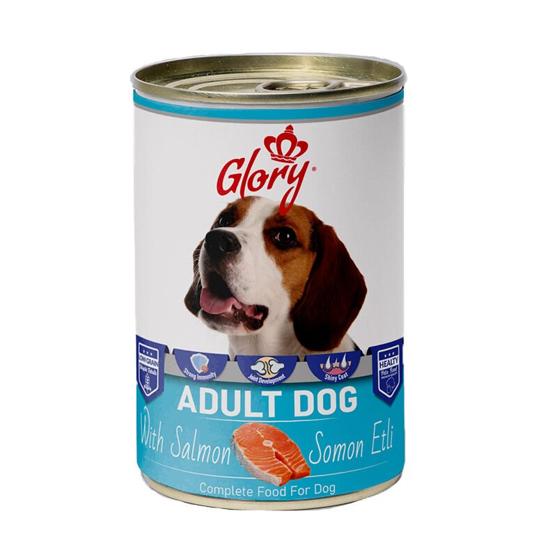 Glory Parça Somon Etli Yetişkin Köpek Konserve Maması 400 GR 12 li skt:12/26 (G-043)