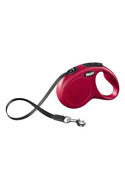 Flexi New Classic Kırmızı Şerit Otomatik Köpek Tasması 5 Mt Large
