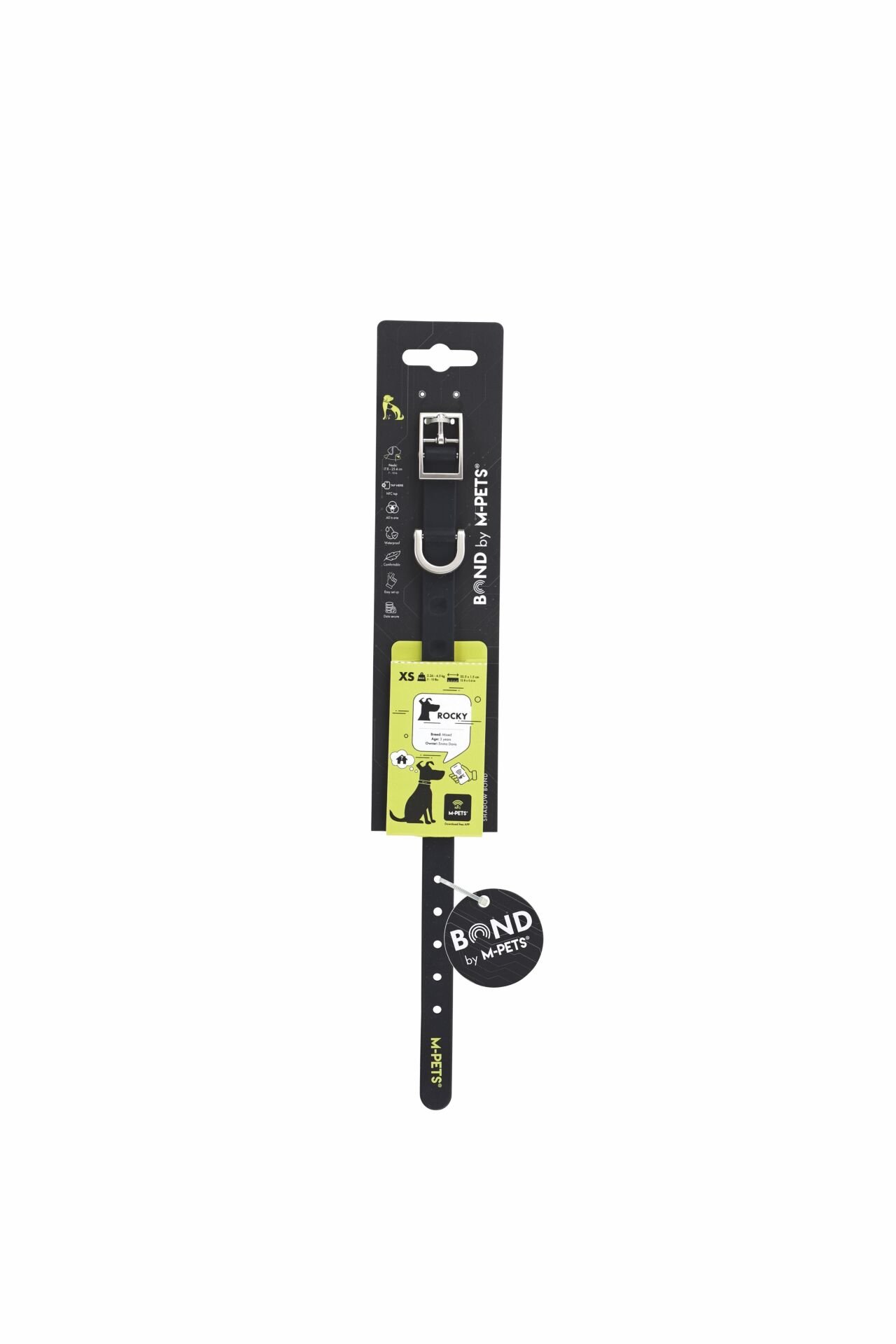 10861608 M-Pets Bond Nfc Cipli Silikon Boyun Tasması (Xs) Black