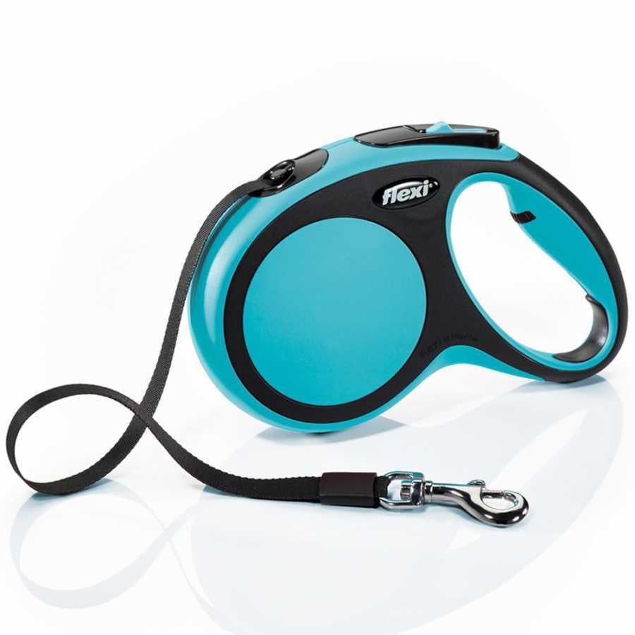 Flexi New Comfort Mavi Şerit Otomatik Köpek Tasması 8 Mt Large