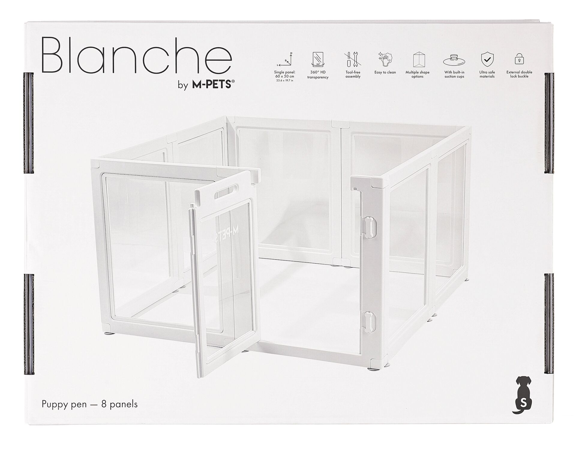 10442801 M-Pets Blanche Oyun Çiti 8 Panel (S) White